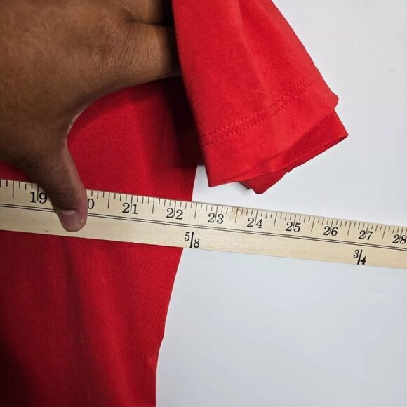 Short Par 4 Greyson Shirt Golf Polo Performance Stretch Casual Men's Large Red - Picture 5 of 8